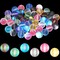 140 Pieces 8 mm Mermaid Glass Beads Bulk Matte Crystal Glass Beads Glass Frosted Moonstone Beads for Jewelry Making Crafts DIY, Multicolor (Bright Color)